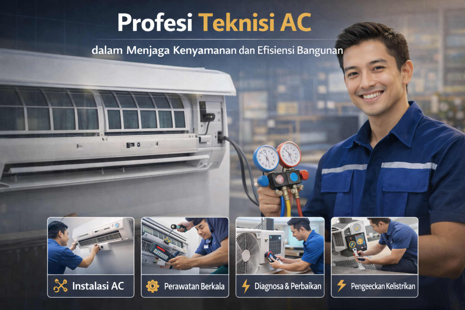 Mengenal Lebih Dalam Terkait Profesi Teknisi AC dalam Menjaga Kenyamanan dan Efisiensi Bangunan