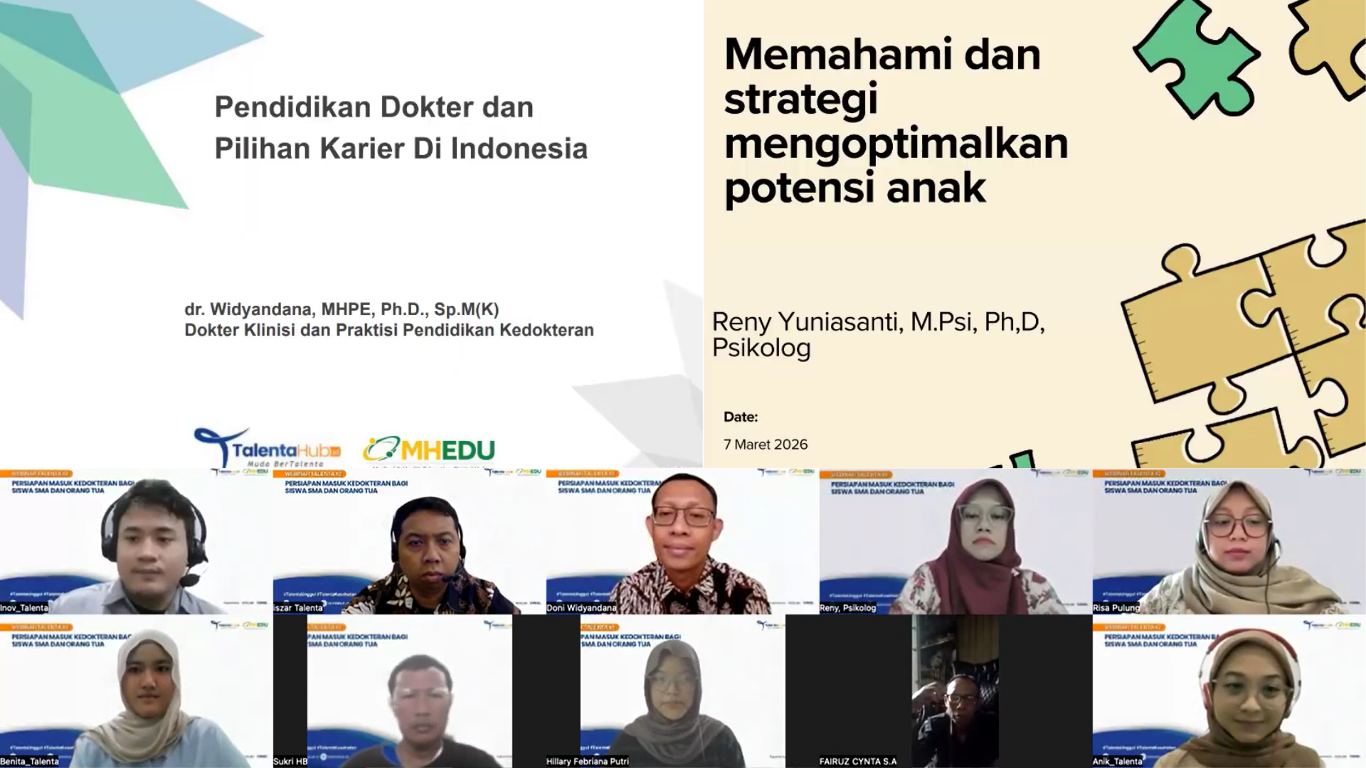 Talenta Hub Dorong Peningkatan Pemahaman terkait Pendidikan Kedokteran Melalui Webinar Persiapan Masuk Fakultas Kedokteran